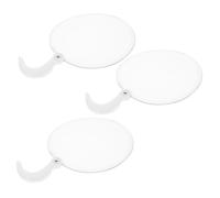 DOITOOL 3 Pezzi Ventaglio Pieghevole Rotondo Bianco Set, Ventilatore Manuale Portatile Leggero, Design Vuoto per attività Creative e Viaggi Estivi, Salvaspazio per Uso All'aperto e