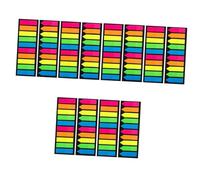 DOITOOL 3 Set Linguette Trasparenti Multi Note Autoadesive Colorate Per Ufficio Scuola E Casa Pagine Totali Rettangolari 4 Pezzi * 3