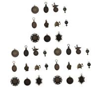 DOITOOL 3 Set Vassoi Ciondoli Vuoti Per Creazione Gioielli Fai Da Te Base Per Pendenti Cabochon Per Progetti E Personalizzazione Ciondoli 9 Pezzi * 3