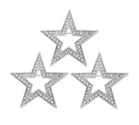 DOITOOL 3 spille a forma di stella con strass alla moda per donne scintillanti accessori di sicurezza elegante novità distintivo per abiti