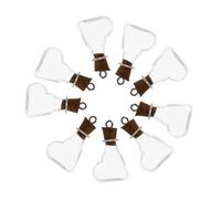 DOITOOL 30 Pezzi Bottiglie Piccole a Forma di Cuore con Tappo in Sughero per Decorazione Casa e Accessori Multiuso in Materiale Sintetico