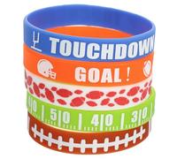 DOITOOL 30 Pezzi Braccialetto Da Rugby Sport Bracciali Uomini Bande Band Da Polso Braccialetti Atletico Braccialetto Decorativo Soccer Play Wristband Braccialetto Rugby Gel Di Silice