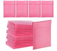 DOITOOL 30 Pezzi Buste Imbottite Rosa in Plastica Strisce Autosigillanti per Spedizioni Piccole, per Trasporto a Lunga Distanza e Piccole Imprese