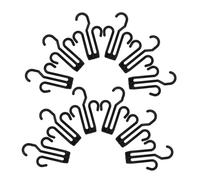 DOITOOL 30 Pezzi Ganci Appendiscarpe in PP Nero Portascarpe per Ottimizzare lo Spazio con Doppio Gancio per Asciugatura e Organizzazione Scarpe Scarpiera Sospesa per Cabine Armadio e Muri