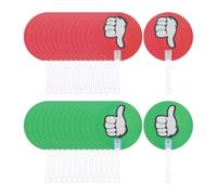 DOITOOL 30 Pezzi Paletta per Votazione Riutilizzabile in Plastico per Insegnanti, Accessorio Portatile per Voto in Aula, Gadget per Scuola Elementare