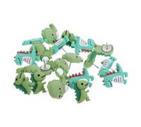 DOITOOL 30 pezzi Puntine da Disegno Dinosauro Decorative per Bacheca in Sughero e Muro Accessori Ufficio Divertenti per Appendere Foto e Mappe Puntine Colorate per Lavagna e Parete