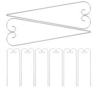 DOITOOL 30 Pezzi Shepherd's Hook Ganci Design Elegante Facile Installazione per Etichette in Ferro Argento e Supporto per Piante Piante da Giardino in Parchi e Giardini