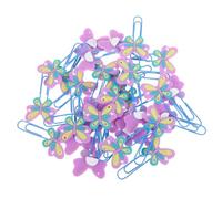 DOITOOL 30 Pezzi Titolare Della Pagina Del Libro Segnalibri a Farfalla Da Donna Forniture Per Ufficio Segnalibri Da Cartone Animato Graffetta Per Fogli Graffette