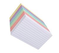 DOITOOL 300 Pezzi Schede Flash Colorate Orizzontali Note Cards per Studio e Organizzazione Carta Robusto con Linee per per Insegnanti e Preparazione Esami