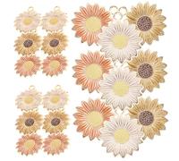 DOITOOL 30pezzi Girandole Forma Di Fiore Portachiavi Accessori Floreali Artigianato Fai Da Te Pendenti Forma Di Girasole