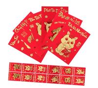 DOITOOL 360 Pezzi Buste Rosse Capodanno del Cavallo Design Festivo Carta Resistente con Testo Vietnamita Buste Denaro per Festa
