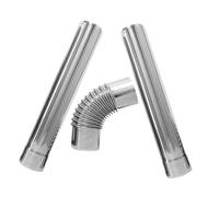 DOITOOL 3pezzi Canna Fumaria in Acciaio Inossidabile Kit Da Gomito e Tubo Dritto Per Tubo Prolunga e Connettore Per Stufa Legna e