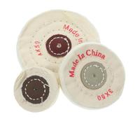 DOITOOL 3pezzi Ruote Per Lucidatura Di Gioielli in Panno Per Specchi, Mobili, Intaglio Di Legno e Manutenzione Di Accessori Adatte Per Trapani e Lucidatrici Elettriche