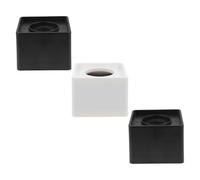DOITOOL 3pezzi Supporto per Microfono Bandierina e Logo Postazione Quadrata Portatile Costruita in Abs Facile Installazione per Interviste e Conferenze Dimensioni