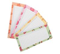 DOITOOL 4 blocchi note magnetici per la lista della spesa per frigorifero, blocco note staccabile, blocco note per la lista delle cose da fare, blocco note con motivo a frutta per la pianificazione
