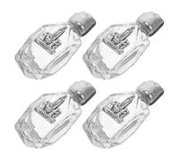 DOITOOL 4 Pezzi Bottiglia di Vetro da 16ml per Acqua Santa con Design Raffinato a Rosa, Resistente e Portatile, per Battesimo e Preghiere Sull'altare