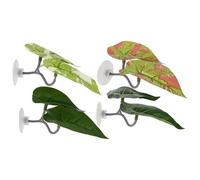 DOITOOL 4 pezzi di amaca Betta - Amaca a foglie per riposare i pesci Betta - Piante artificiali in plastica per acquario per dormire e deporre le uova - Accessori per piante acquatiche finte