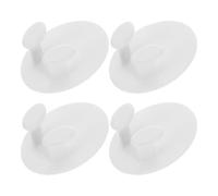 DOITOOL 4 Pezzi Gancio Adesivo a Forma Ellittica, Bianco in Plastica | Supporto Multiuso per Cavo e Spina, per Casa e Prese Vicine, per Inquilini e Ordine Domestico