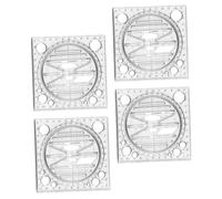 DOITOOL 4 Pezzi Geometrici Rotanti Leggera Multifunzionali per Scuola Media Ufficio e Progettazione Architettonica Precisi per Misurazioni e Grafici Curvilinei
