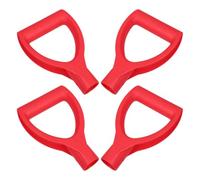 DOITOOL 4 Pezzi Manico di Ricambio in Plastica Rossa per Pala da Neve Diametro Interno 34mm, Design Leggero e Resistente al Freddo, per Aree Commerciali e Residenziali