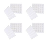 DOITOOL 4 Pezzi Portauova con Coperchio, Portauova Frigo in Pe Foam Bianco, 20 Griglie, Antiurto, per Frigorifero e Casa, Mantiene Fresche le Uova