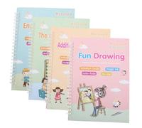 DOITOOL 4 Pezzi Quaderni Pratica per Inglese con Scanalature Libri per Allenamento Alla Calligrafia Pratici e Sicuri per La Scuola