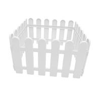 DOITOOL 4 pezzi Recinzione da Giardino in Plastica Bianca con Bordura Decorativa per Aiuola e Cortile Steccato Decorativo Resistente e Riutilizzabile per Giardino Balcone e Cortile