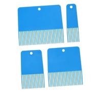 DOITOOL 4 Pezzi Set di Pettini per Texture Pittorica in Plastica Blu, Strumento per Pittura Fai-da-te, Adatto a Varie Trame Murali e Progetti di Ristrutturazione Astratti
