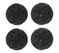 DOITOOL 4 Pezzi Sfere Decorative in Pietra Vulcanica Nera per Vasi e | Texture Porosa, Forma Rotonda, Design Moderno e Rustico, per Tavolo Cucina e Soggiorno