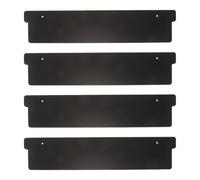 DOITOOL 4 Pezzi Striscia Privacy per Bagno in Acciaio Inox Nero per Servizi | Copertura per Interstizi, Installazione Facile e Manutenzione Semplice, Protezione Visiva per Ambienti Commerciali