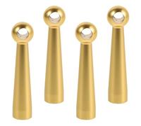 DOITOOL 4 Pezzi Supporto per Libreria in Lega di Zinco, Bordo Oro, 5 Cm