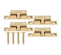 DOITOOL 4 set Fermaporta in Rame Spesso con Viti Dorate Accessorio per Armadi Chiusura Sicura con Ball Catch Regolabile Facile da Installare