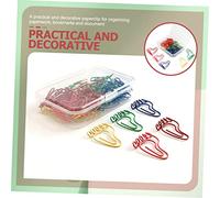 DOITOOL 4 Set Graffette Piedino Colorate Clip Metalliche Per Ufficio Fermagli Decorativi Per Documenti Scuola E Casa 30 Pezzi*4