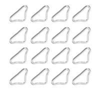 DOITOOL 40 Pezzi Anelli Triangolari in Acciaio Zincato per Trampolino, Fibbie per Rete Elastica, Connettori Resistenti Antiruggine per Accessori Trampolino Uso Esterno e Interno
