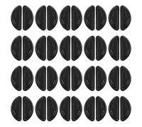 DOITOOL 40 pezzi di naselli adesivi neri in silicone morbido antiscivolo per occhiali con montature in plastica, ponte basso, comodi da indossare tutto il giorno per