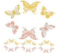 DOITOOL 48 Pezzi Decorazioni Murali Farfalle Adesivi Decorativi per Casa Feste e Matrimoni Facile Applicazione e Ampia Utilizzo Interni
