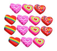 DOITOOL 48 pezzi Gomme da Cancellare Piccole Forma di Cuore Colorate per Gommine Divertenti e Leggere per Scuola e Studio Mini Gomme Novità per Ragazzi e Ragazze