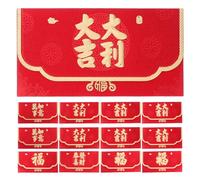 DOITOOL 5 buste rosse cinesi - Buste rosse per il capodanno cinese 2026 - Tasche portasoldi portafortuna Hong Bao per la festa di, bomboniera per feste di compleanno