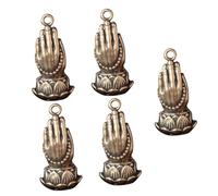 DOITOOL 5 Pezzi Buddha a Mano Ciondolo Ornamento Ciondolo Con Ciondoli Feng Shui a Mano Statua Fascino Pendente Di Decorazione D'interni Ottone