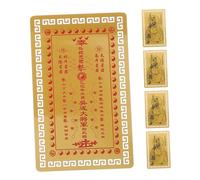 DOITOOL 5 Pezzi Carte Amuleto Feng Shui per Protezione e Fortuna Decorazioni Cinesi Tradizionali per Casa Ufficio e Auto Talismani Leggeri e Dettagliati per Ricchezza e Benessere