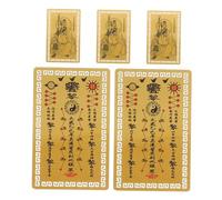 DOITOOL 5 Pezzi Carte Amuleto Feng Shui Taisui Anno Serpente Decorazione Tradizionale per Prosperità Protezione e Buona Fortuna Simboli Auspiciosi per Tasche e Borse