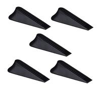 DOITOOL 5 pezzi Fermaporta in Gomma Nera Antiscivolo Cunei Resistenti per Casa e Ufficio Protezione per Porte e Mani Chiodi e Facili Usare