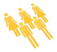 DOITOOL 5 Pezzi indicazioni per il bagno del bagno in acrilico Golden