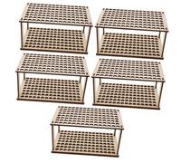 DOITOOL 5 Pezzi Legno per Materiali da Pittura per Colorate e Forniture Rack per Tubetti da Campionamento per Hobbisti