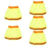 DOITOOL 5 Pezzi Parasole per Casco da Lavoro con Rete Traspirante e Fascia Riflettente Gialla ad Alta Visibilità Copertura Collo per Caschi di Sicurezza Standard