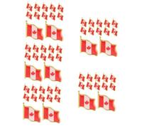 DOITOOL 5 Set Spilla Bandiera Pin A Foglia D'acero Distintivo Foglia D'acero Toppa Spilla Foglia D'acero Spilla Con Bandiera Nazionale Distintivo Rosso Ferro Da Stiro 25 Pezzi*5