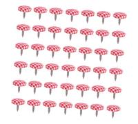 DOITOOL 50 Pezzi Borchie Due Punte Rivestite in Rosso Rete Chiodi Creativi per Accessori Te Materiale Decorativo per Cucito e Borse