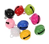 DOITOOL 50 Pezzi Campanellini Natalizi Mini 22mm in Ferro Colorati Suono Allegro e Nitido per Decorazioni Albero di Natale e Accessori Fatti a Mano Colore Casuale