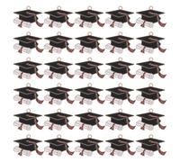 DOITOOL 50 Pezzi Ciondoli Berretto da Laurea in Lega 19x29mm, Mini Ciondoli Diploma per Creazione Gioielli Fai da Te, Decorazioni e Portachiavi per Eventi Accademici