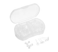DOITOOL 50 Pezzi Fermagli per Orecchini Piatto Trasparenti in Plastica 5mm Chiusura Sicura e Comfort Invisibile per Uso Quotidiano e Progetti Fai da Te